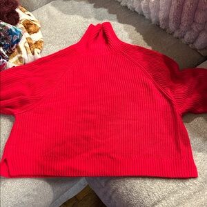 PINK Victoria's Secret Vibrant Red Cowl Neck Sweater